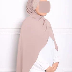 Hijab à enfiler en Mousseline bonnet jersey